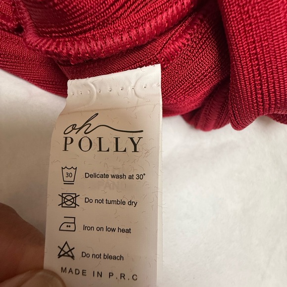 NWT;🔥Oh Polly red long sleeve dress with flared🔥 - Picture 9 of 10